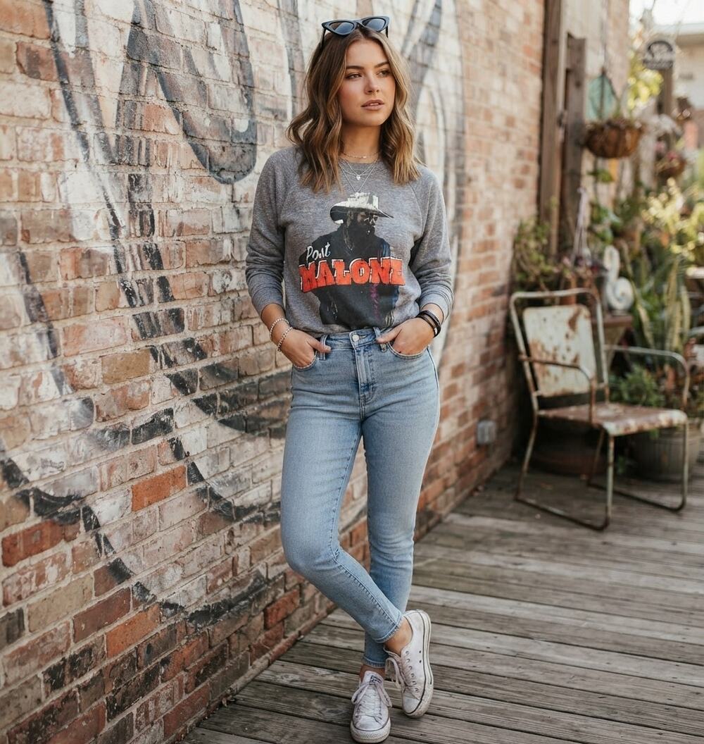 Daydreamer LA x Post Malone Posty Co. Sweatshirt Western Americana Tour Merch M